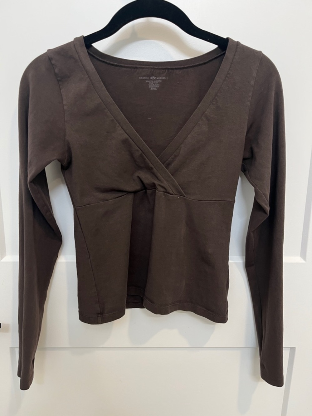 Brandy Melville Brown Amara Long Sleeve Top